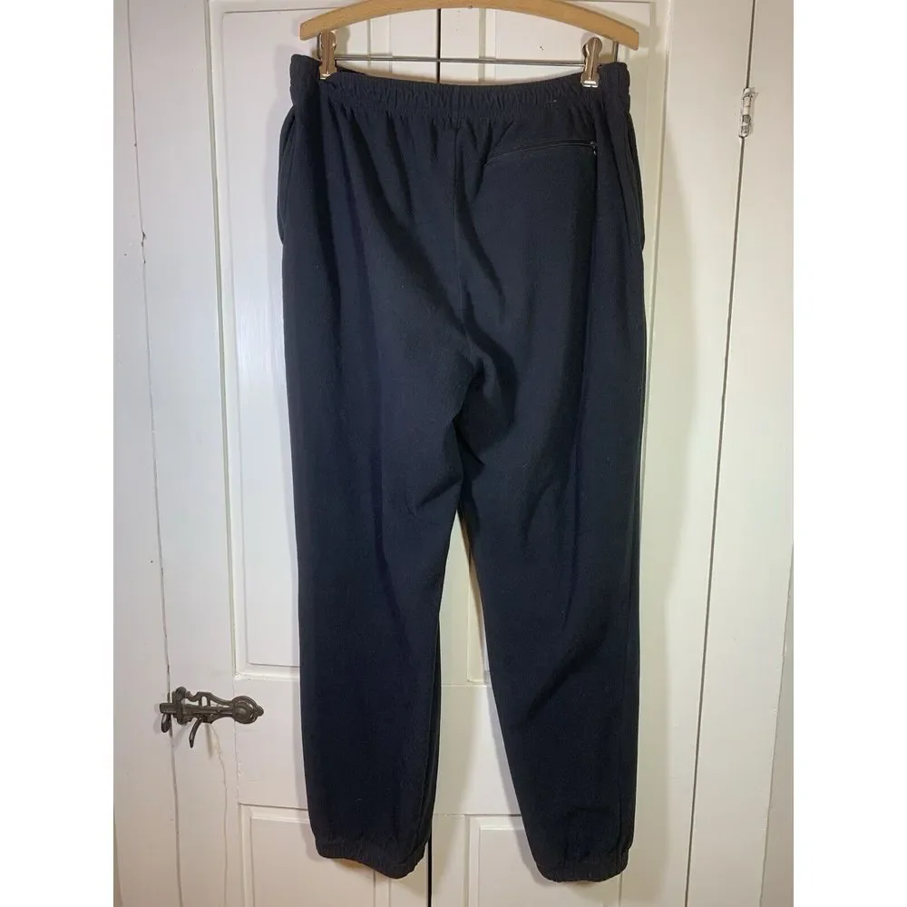 Sportif Outdoor Fleece Pants Mens‎ Large Gathered Leg Elastic Waist Black READ